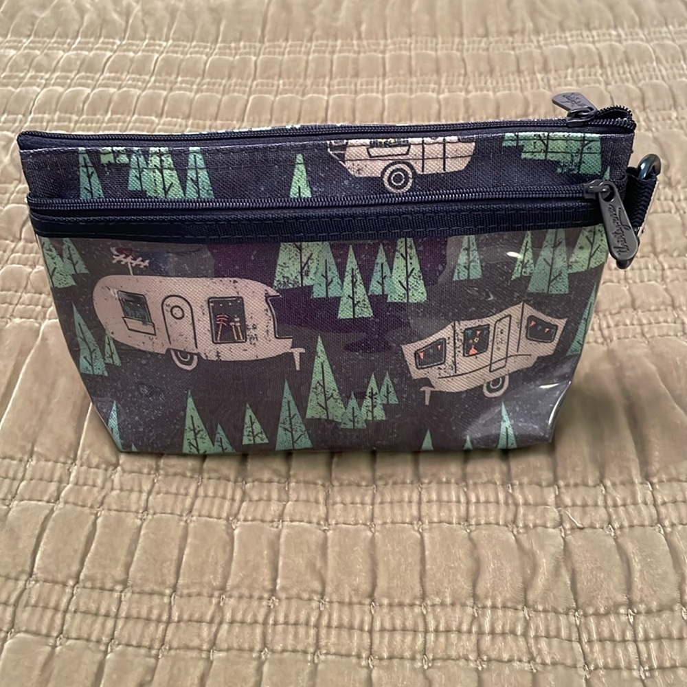 Thirty-One RV THERE YET Clear Clip Pouch Bag for Vacations Camping Hiking
